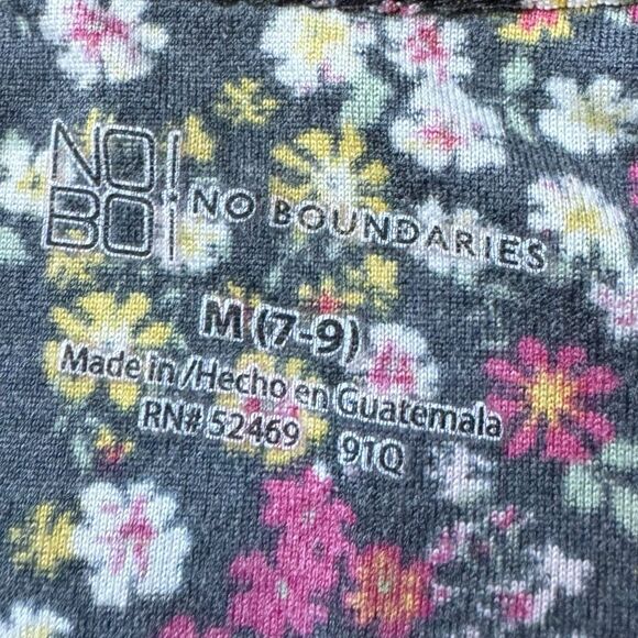 No Boundaries Tank Top Womens M Floral 7/9 Sleeveless Blouse Stretch Flowy Flex - Picture 3 of 10